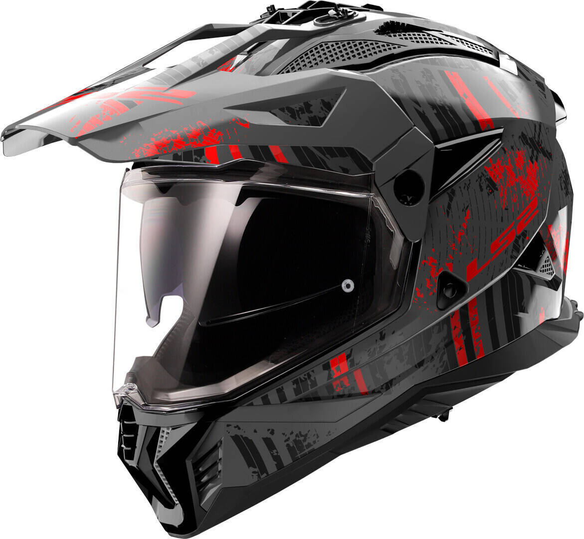 Kask LS2 MX702 Pioneer II Crazy Black Red homologacja 22.06