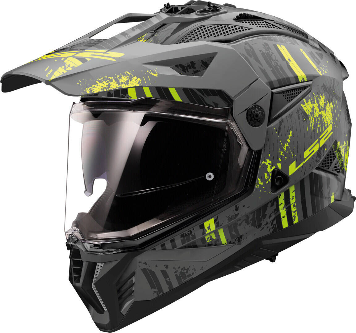 Kask LS2 MX702 Pioneer II Crazy M. BL. H-V Yellow homologacja 22.06