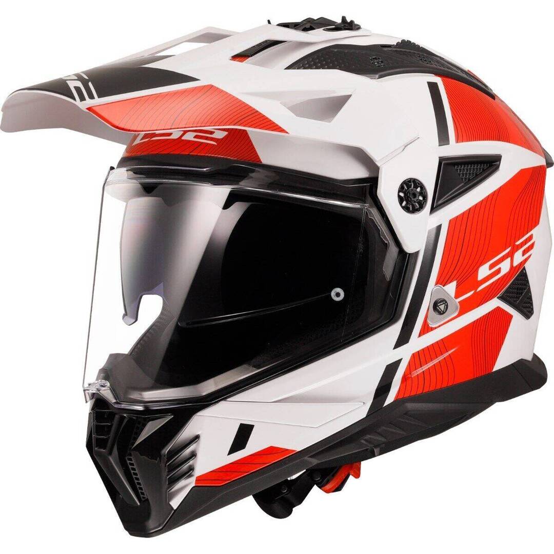 Kask LS2 MX702 Pioneer II Hill White Red homologacja 22.06