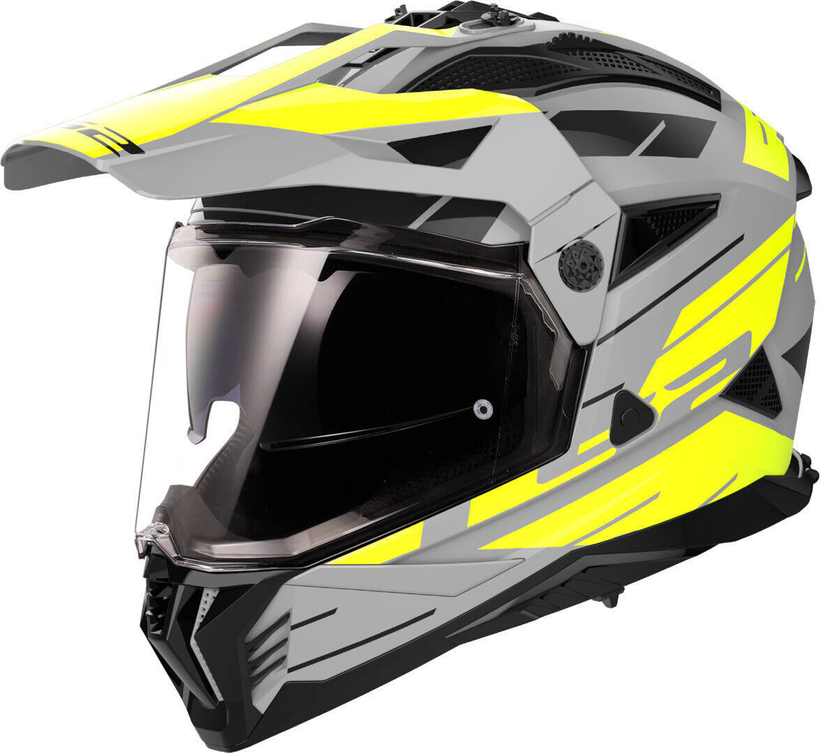 Kask LS2 MX702 Pioneer II Namib M.Grey H-V Yellow homologacja 22.06