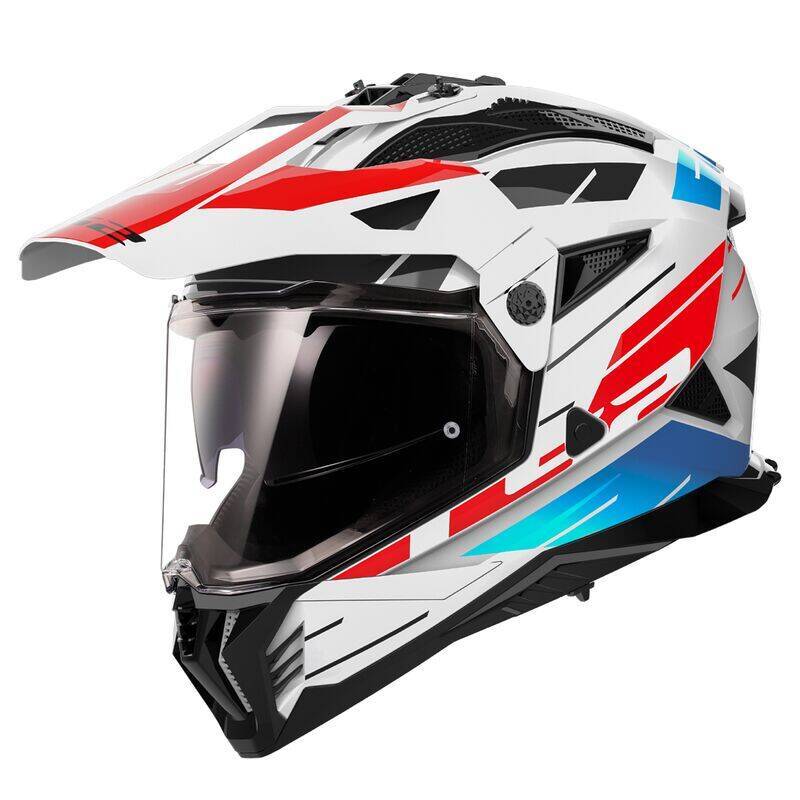 Kask LS2 MX702 Pioneer II Namib White Blue Red homologacja 22.06