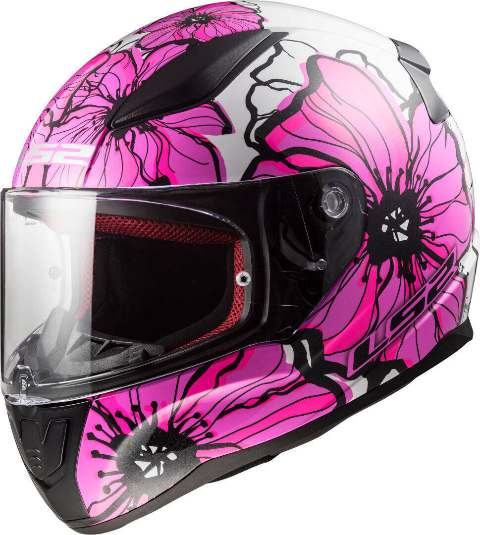 Kask damski na motor LS2 FF353 RAPID II POPPIES PINK 