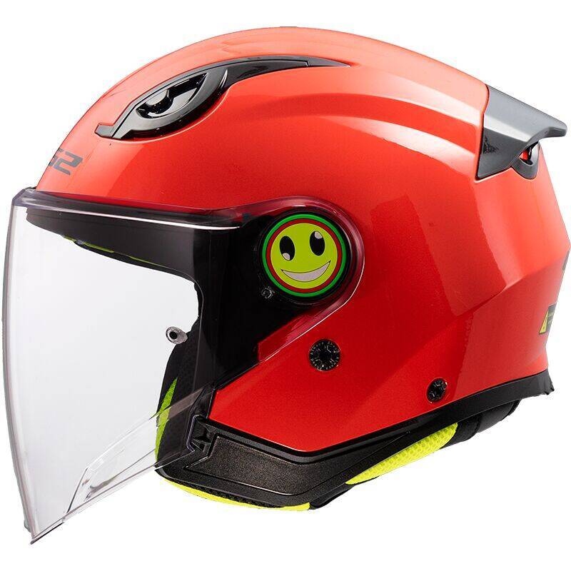 Kask dziecięcy LS2 OF622 Funny II Junior Solid Red homologacja ECE 22.06