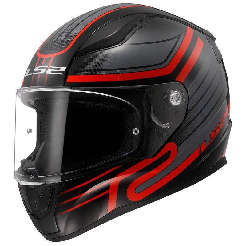 Kask integralny LS2 FF353 RAPID II CIRCUIT BLACK RED homologacja ECE 22.06