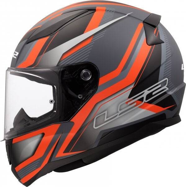 Kask integralny LS2 FF353 Rapid II Flitz M.Ora.Grey homologacja ECE 22.06