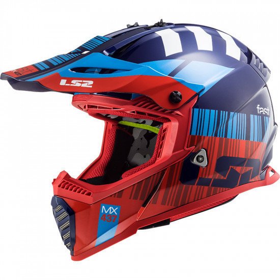 Kask ls2 MX437 FAST EVO Xcode Red Blue