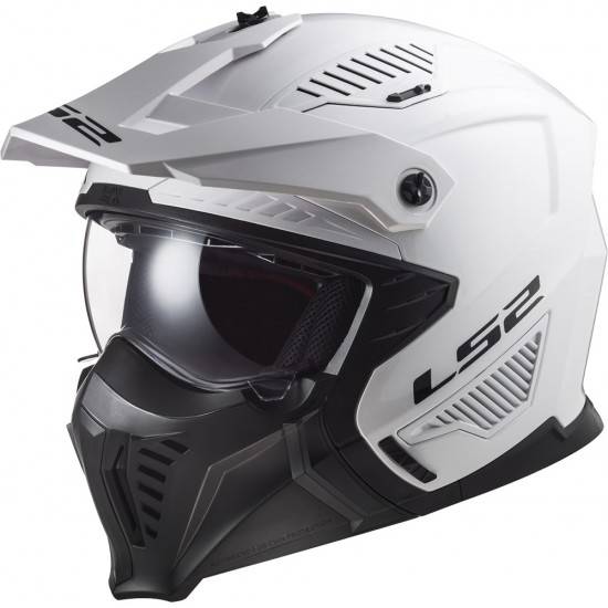 Kask otwarty LS2 OF606 DRIFTER SOLID WHITE odpinana szczęka