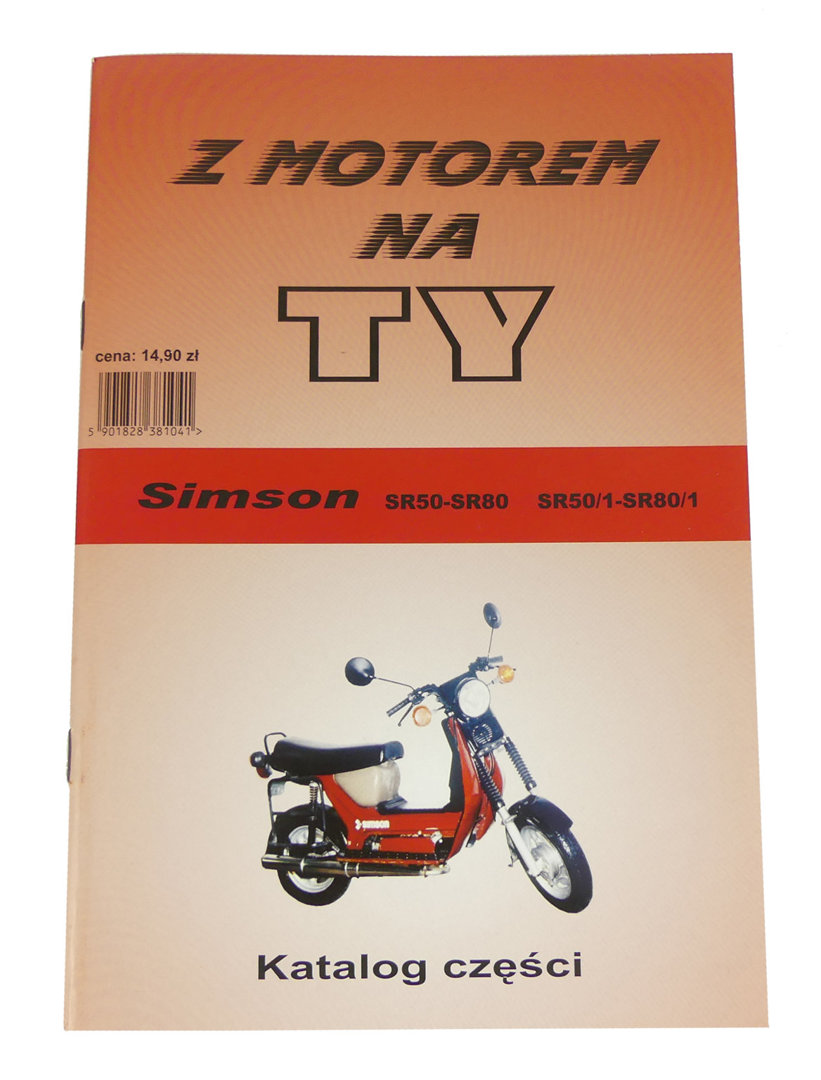 Katalog części z motorem na ty książka Simson sr50