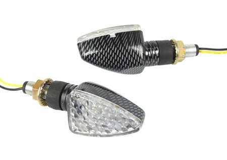 Kierunkowskaz prawy 15 diód led carbon 12v m10