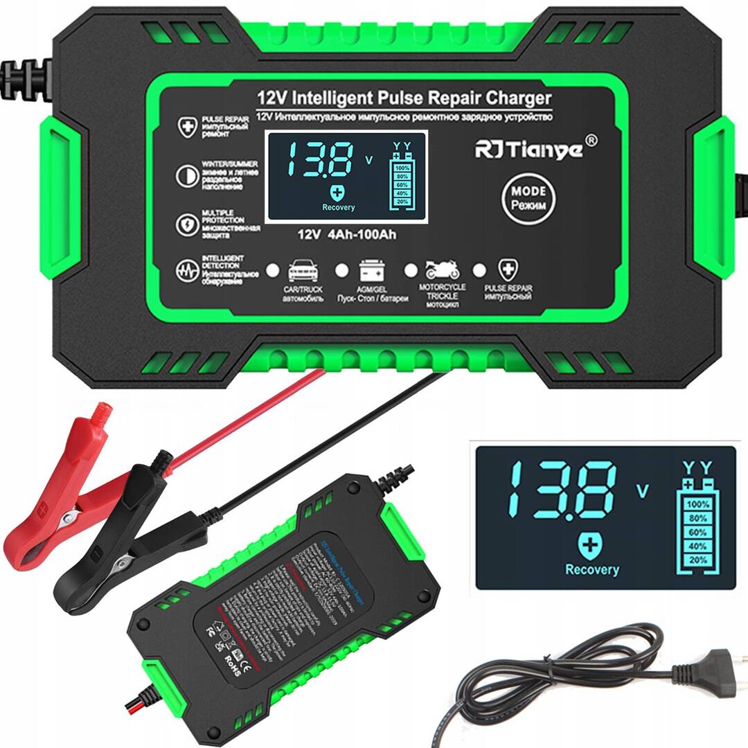 Ładowarka Akumulatora Prostownik akumulatorowy RJ-C 120501A 12V samochód