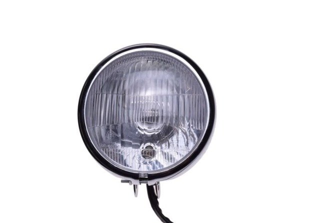 Lampa przednia reflektor e4 metal chopper 