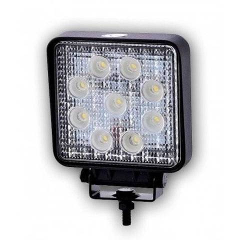 Lampa robocza 9 led kwadrat 12-24v 2200lm spot