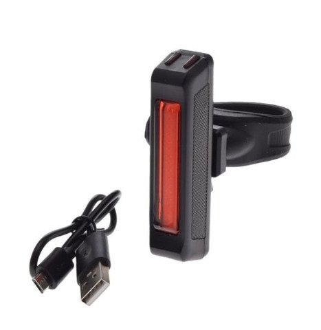 Lampa rowerowa tył led cob usb 65 lm akumulator