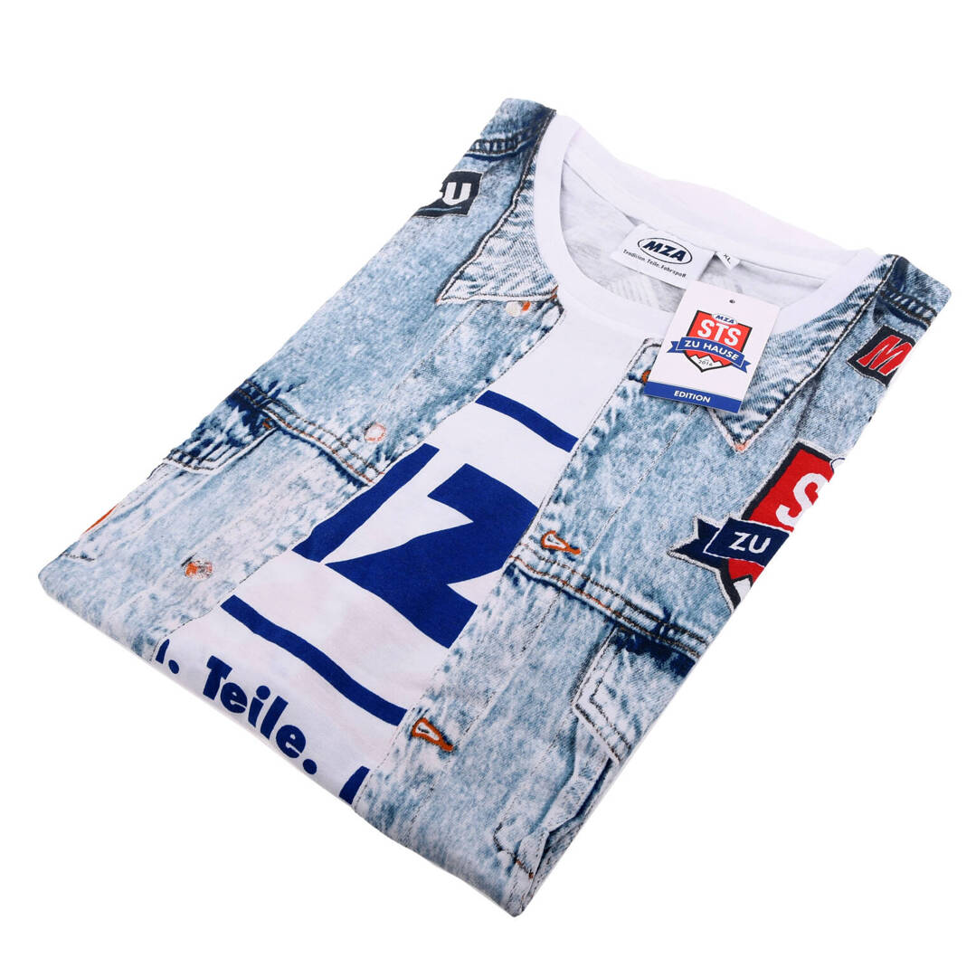 MZA koszulka T-Shirt "STS-KUTTE" biała jeans rozmiar XL