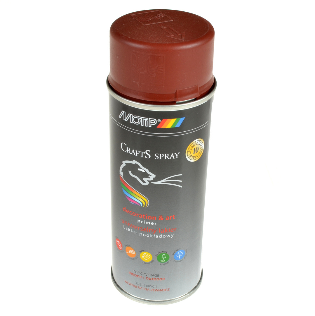 Motip Crafts spray lakier podkładowy czerwony 400ml