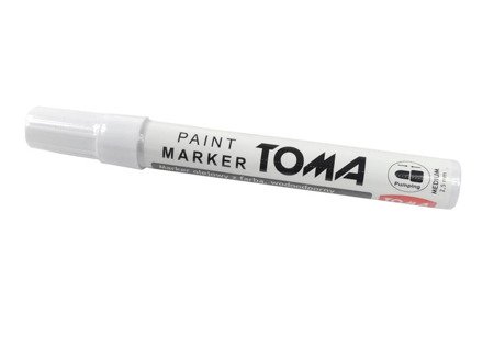 Pisak do Opon Metalu Biały marker flamaster TOMA