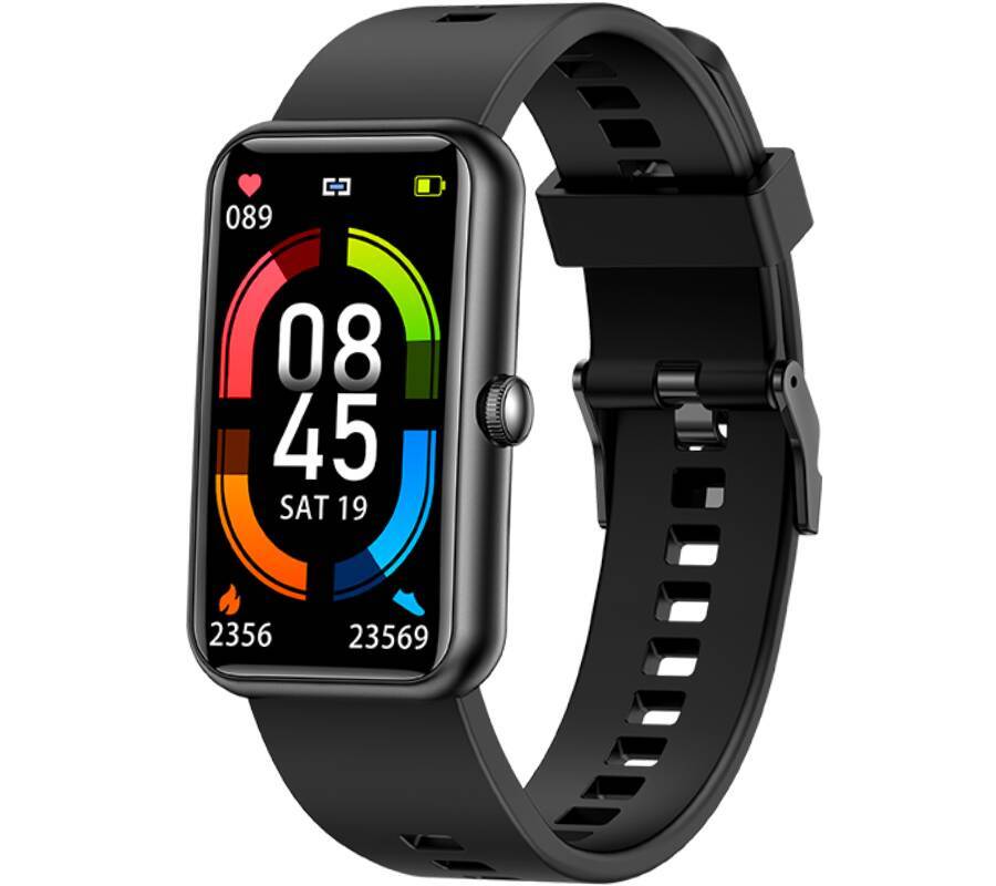 Smartwatch zegarek Rubicon czarny Bluetooth 5.0 