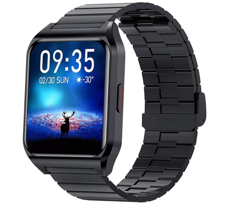 Smartwatch zegarek Rubicon męski RNCE89 czarny tryby sportowe SMS kroki sen