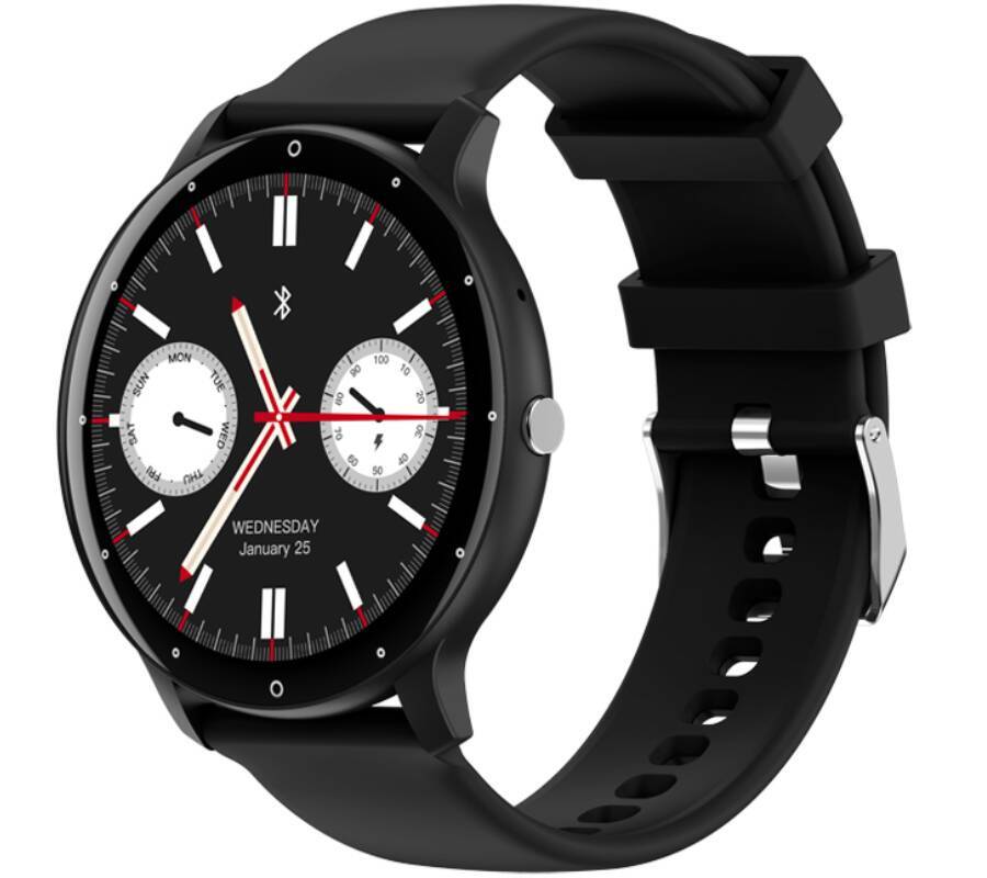 Smartwatch zegarek Rubicon męski RNCF16 czarny kroki puls Google FiT 2023