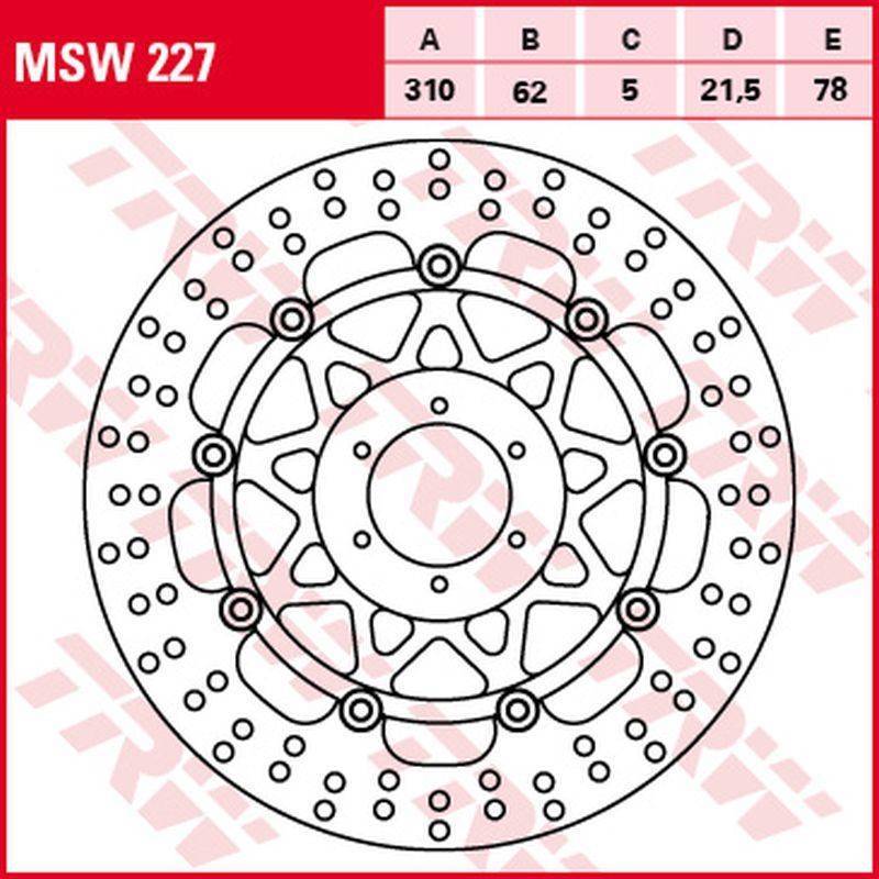 TRW tarcza hamulcowa przód HONDA CBR 900RR 98-99 