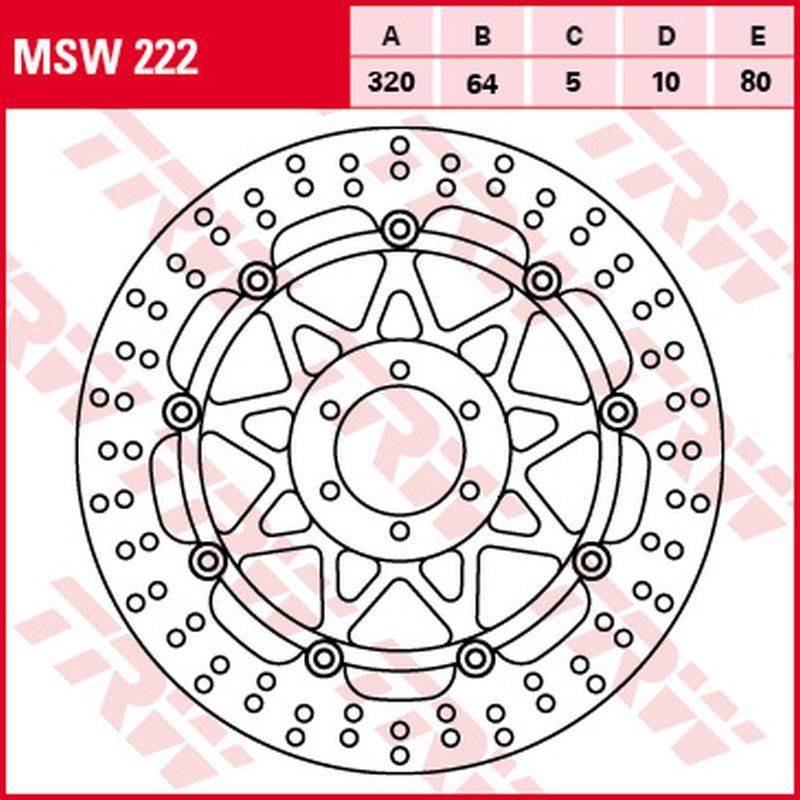 TRW tarcza hamulcowa przód YAMAHA YZF 750 FZR 1000