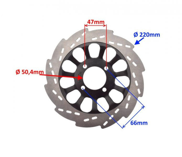 Tarcza hamulca przednia przód junak 904 126 220mm