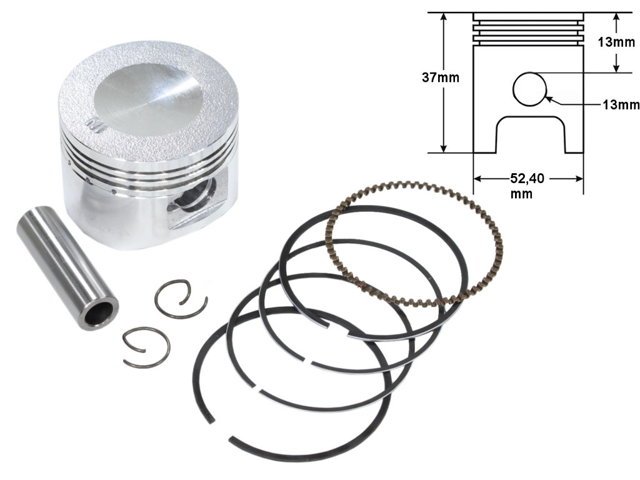 Tłok pierścienie sworzeń 52,40mm 4t 13mm 154fmb 