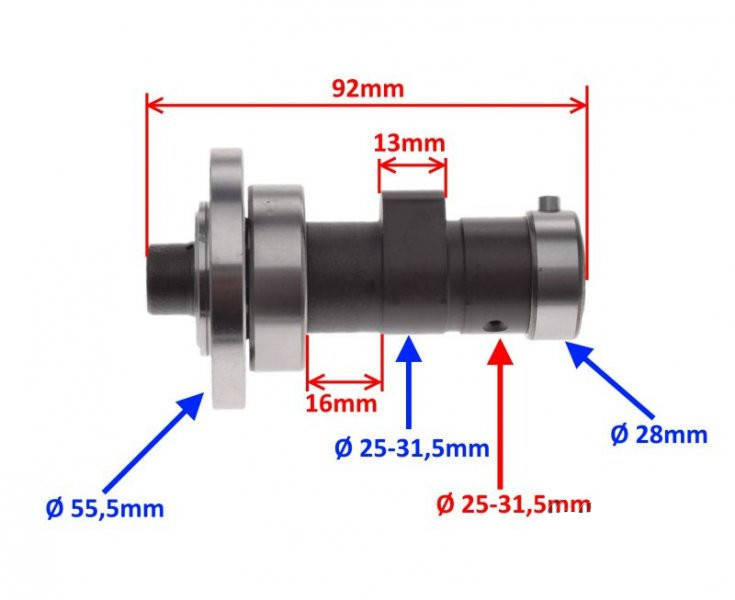 Wałek rozrządu do atv bashan bs 250 romet 4t quad