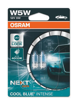 Żarówka całoszklana 12V W5W W2.1x9.5d Osram blister 2 sztuki