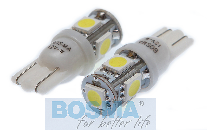 Żarówki Bosma 12v 4Led smd5050 t10 white 6000k