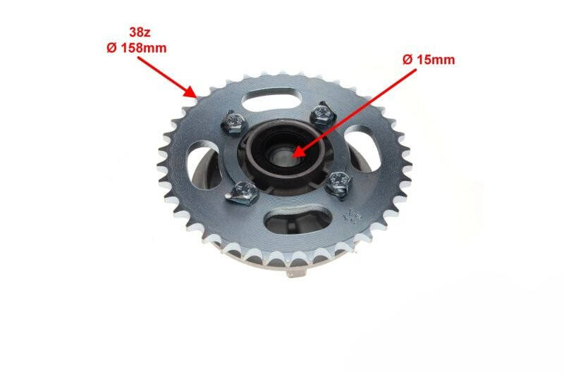 Zębatka piasta zabierak tył 38z 428 do SHINERAY XY125-10D KPL